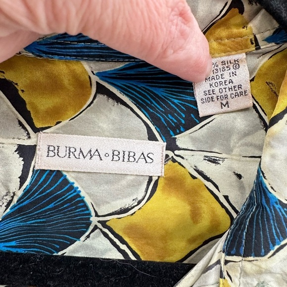 BURMA BIBAS Man 100% Silk short sleeve lightweight shell vintage casual top M - Picture 3 of 10